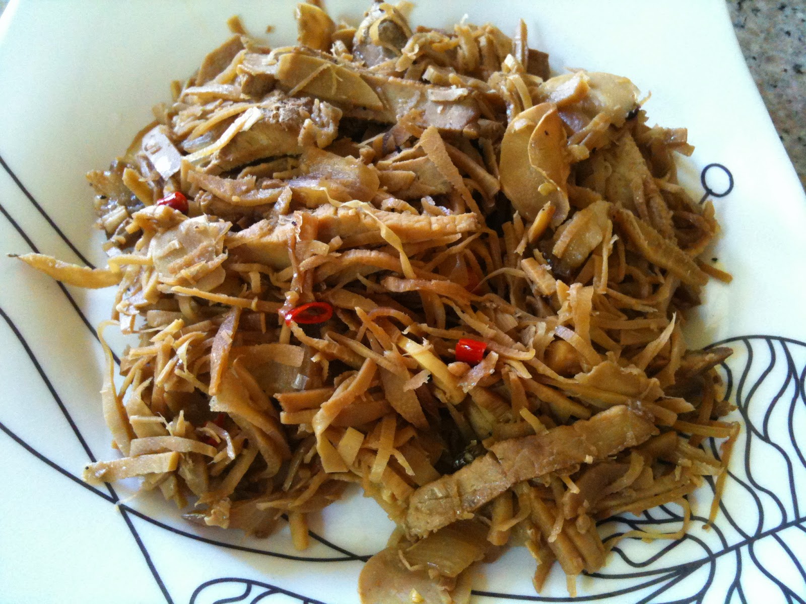 pepay's foodies and travels Bamboo Shoot Adobo