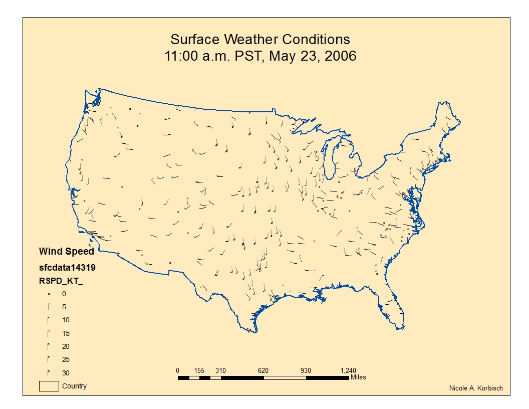 this map shows the wind speed and wind direction of the united states for may 23 2006 at 11 00 am pst clockwise circling wind patterns denote a high this map shows the wind speed and wind direction of the united states for may 23 2006 at 11 00 am pst clockwise circling wind patterns denote a high
