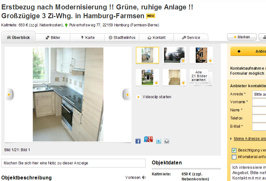 Informationen Uber Wohnungsbetrug Informations About Rental Scam
