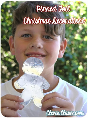 Pinned Foil Christmas Decorations - Christmas Craft