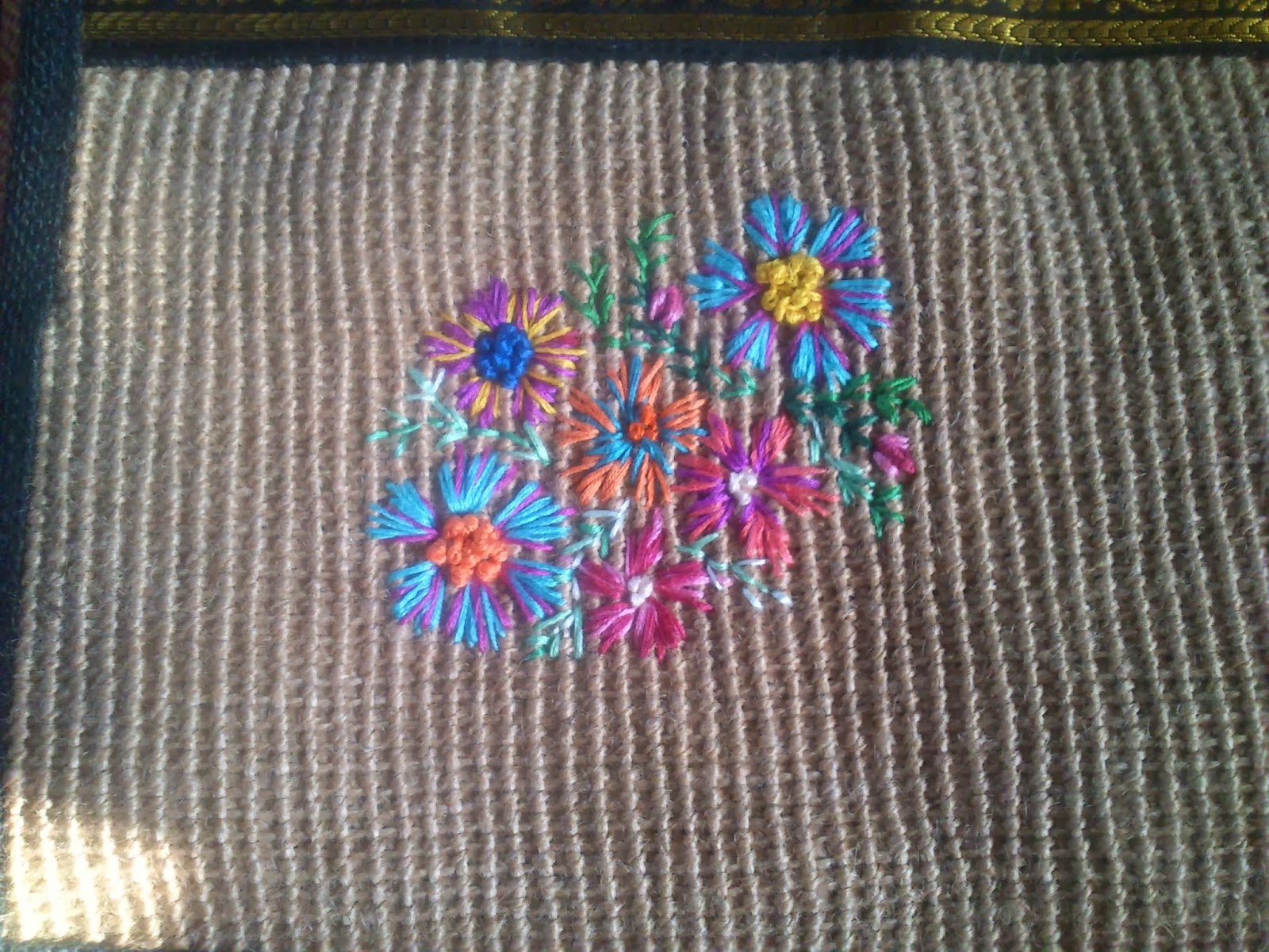 Anithaasleisuretimes Embroidery on Jute Bag