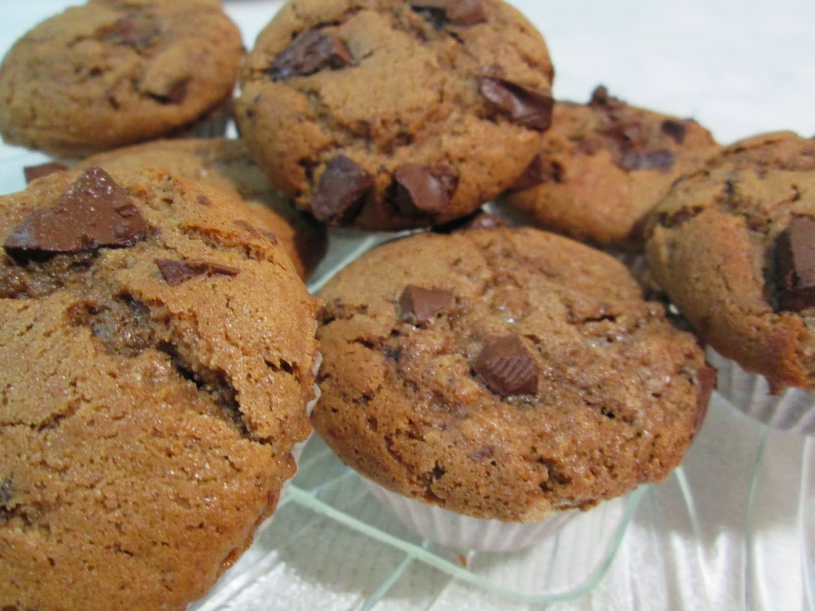 Muffins de Chocolate com Pepitas de Chocolate