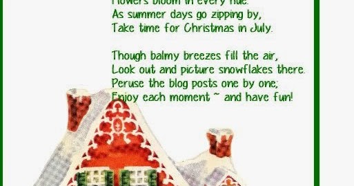 Mrs.T's Christmas Kitchen: Welcome to Christmas in July in my Christmas Kitchen!