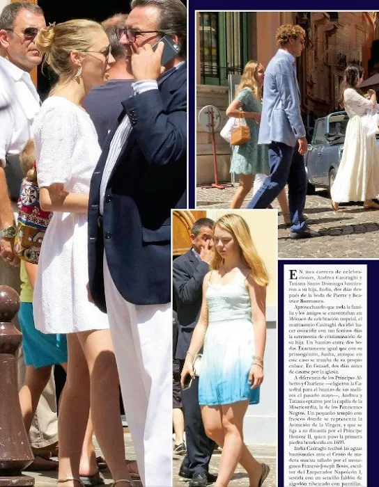 Princess Charlene of Monaco - Andrea Casiraghi and Tatiana Santo Domingo, Princess Caroline of Hanover, Beatrice Borromeo, Pierre Casiraghi, Charlotte Casiraghi