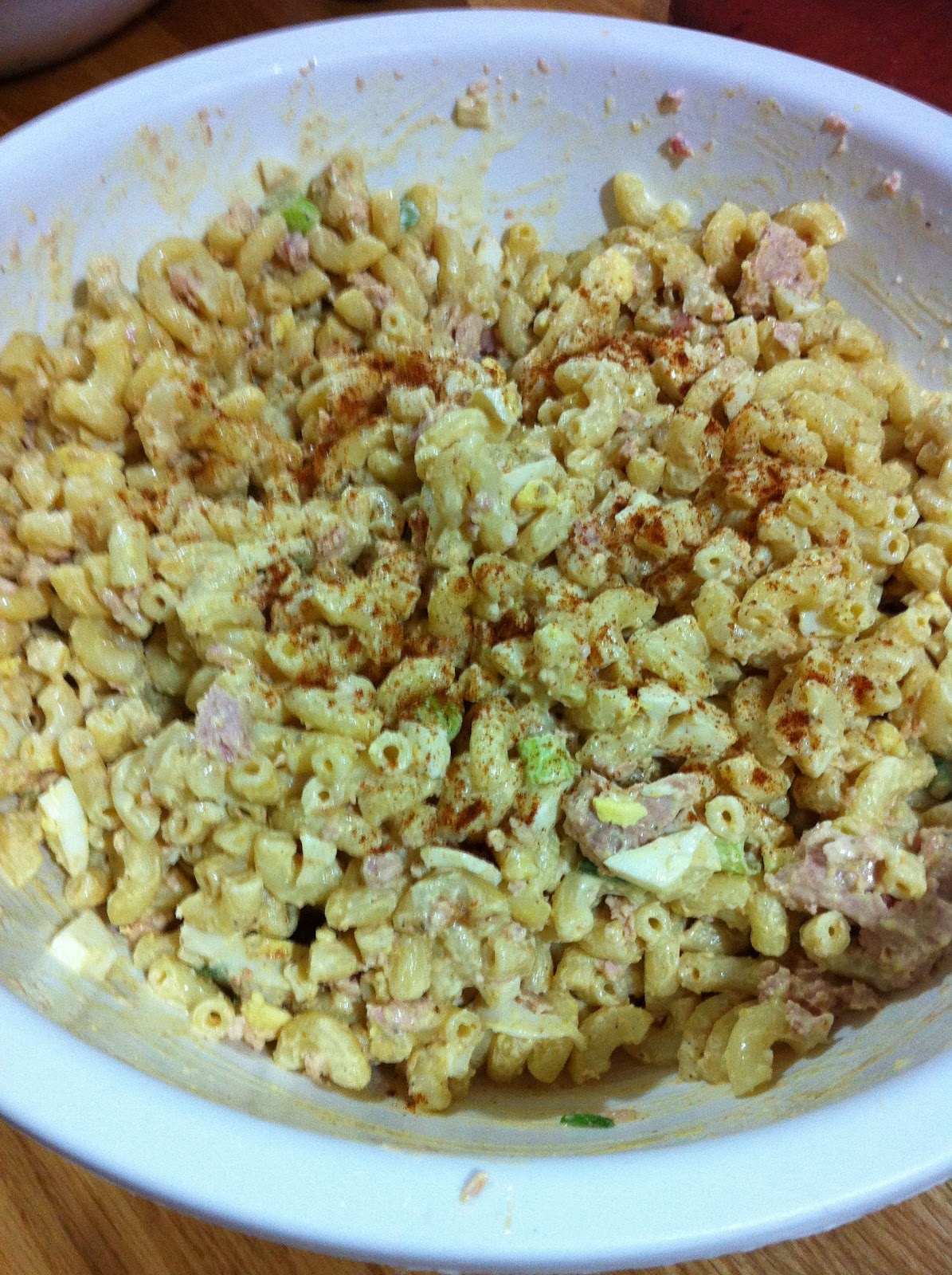 Macaroni Salad with Flakes of Ham and Egg Shandi Eats