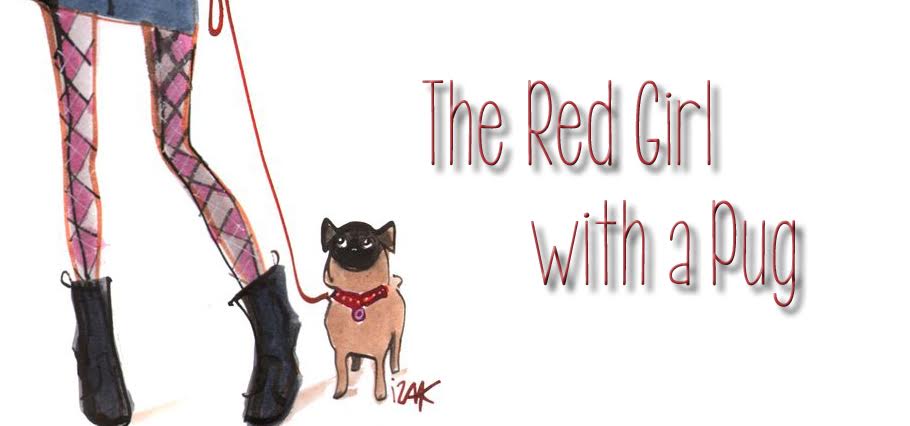 The Red Girl with a Pug