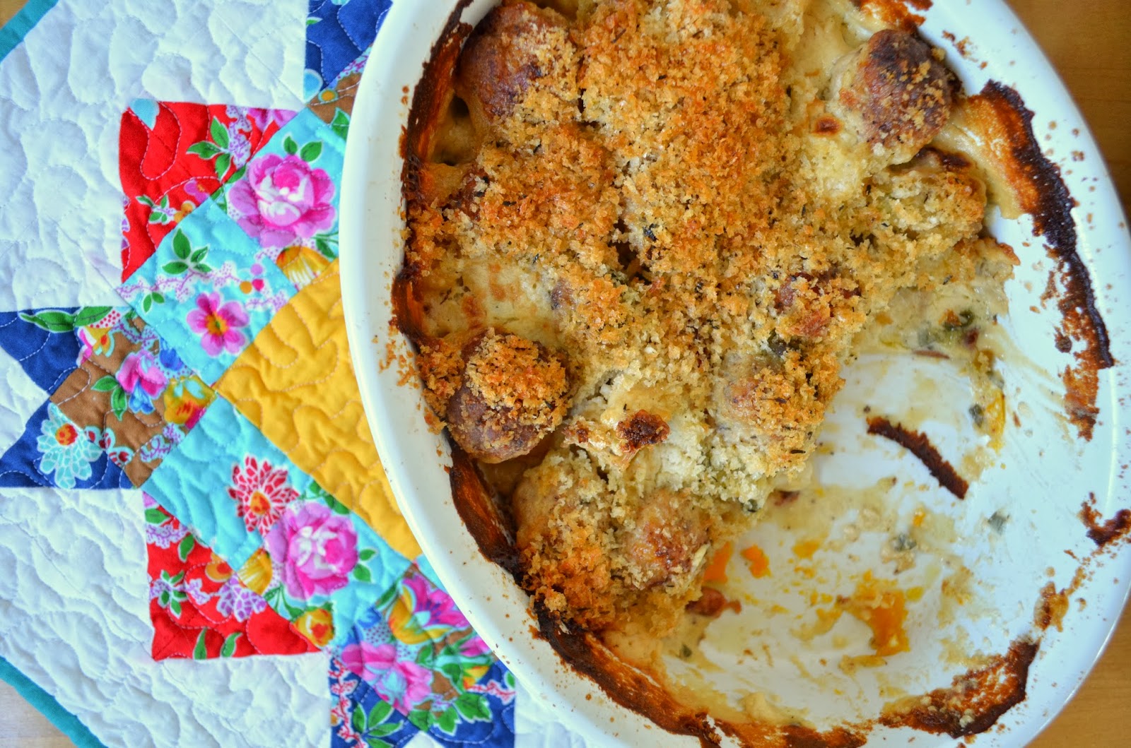 iron stef cauliflower butternut squash gratin with turkey meatballs