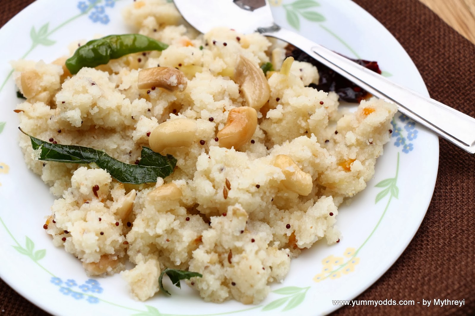 Yum! Yum! Yum! Neti Jeedipappu Upma Cashew nut Ghee Upma