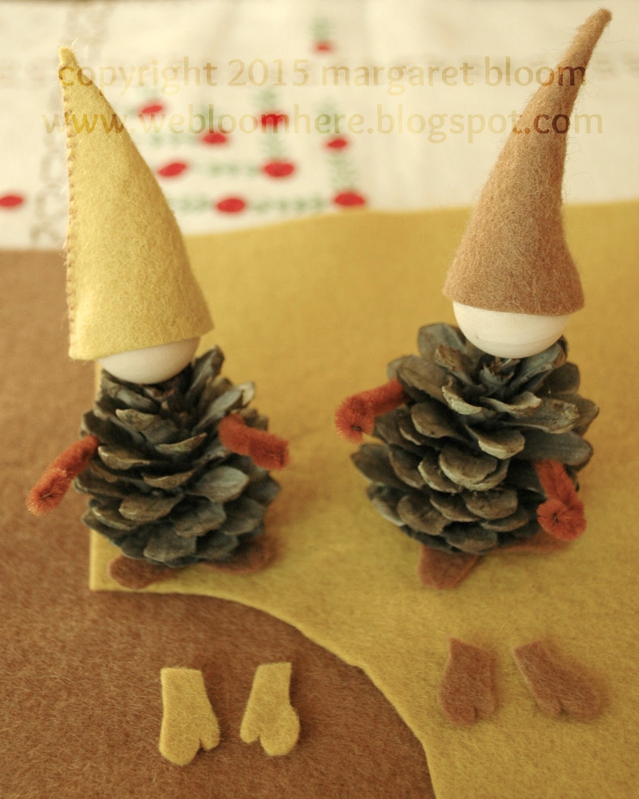 we bloom here Pinecone Gnomes