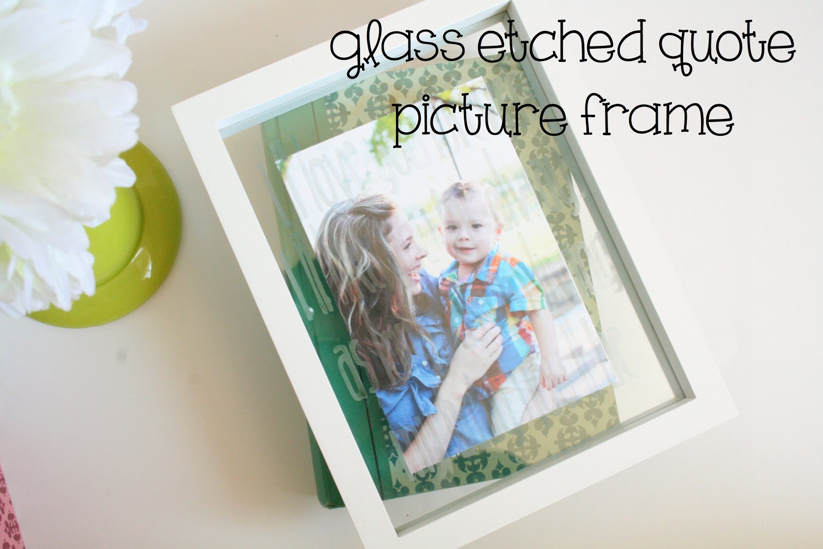 Tied Ribbon Glass Etched Quote Picture Frame