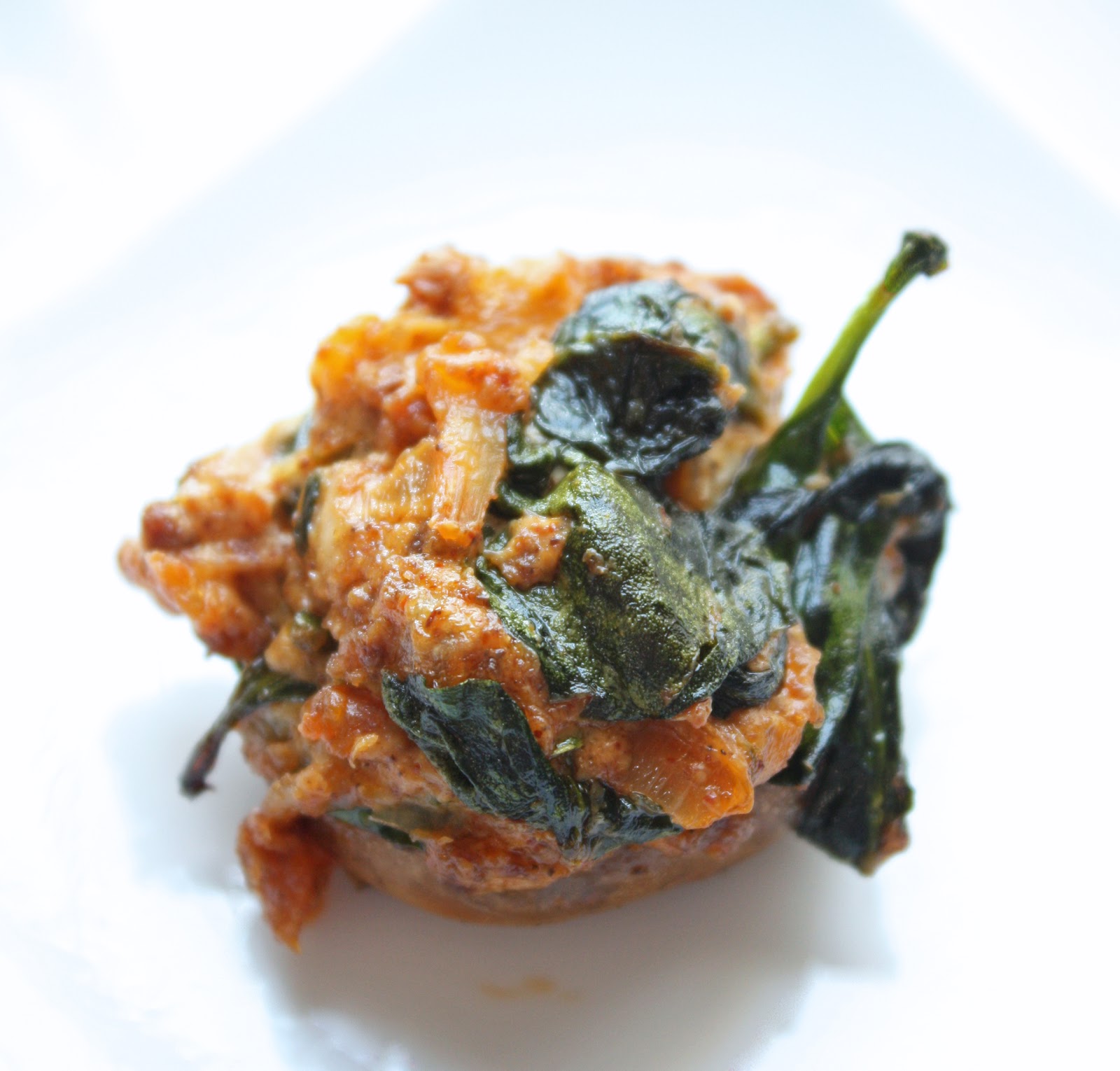 Chorizo, Spinach & Manchego Stuffed Mushrooms (Low Carb and Gluten Free