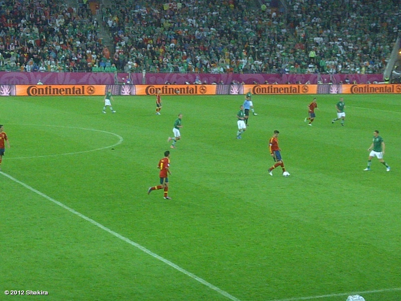 Shakira beim EM 2012 Spiel Spanien gg. Irland
