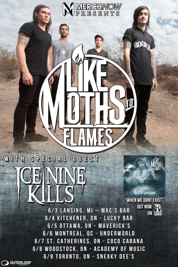 Like Moths To Flames Announce Canadian Dates with Ice Nine Kills Also