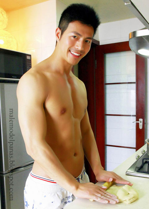 handsome shirtless asian men