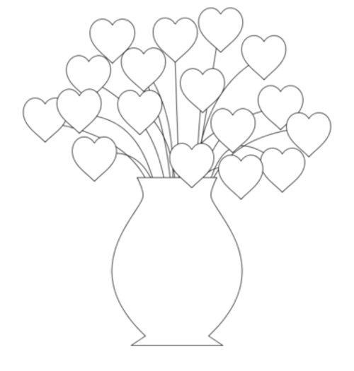 Hearts Flowers Coloring Pages For Kids >> Disney Coloring Pages