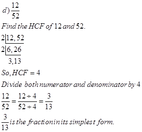class 6 chapter 7 fractions mathematics problems and solutions 4 12 in simplest form