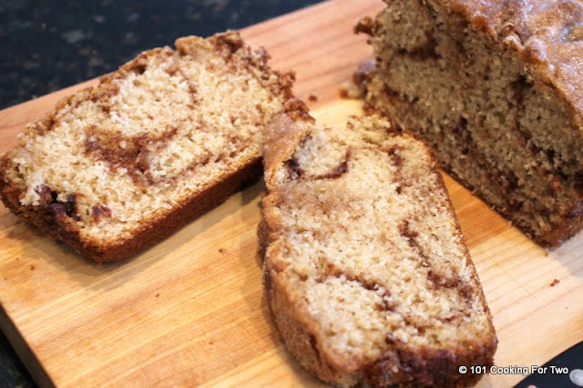 Cinnamon Sugar Swirl Quick Bread from 101 Cooking For Two