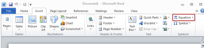 insert equation in word 2010 insert equation in word 2010