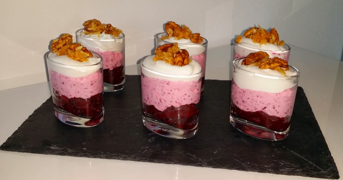 Verrines de mousse de betteraves