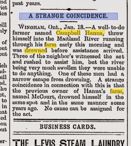 Clipping from Quebec Daily Telegraph 1890