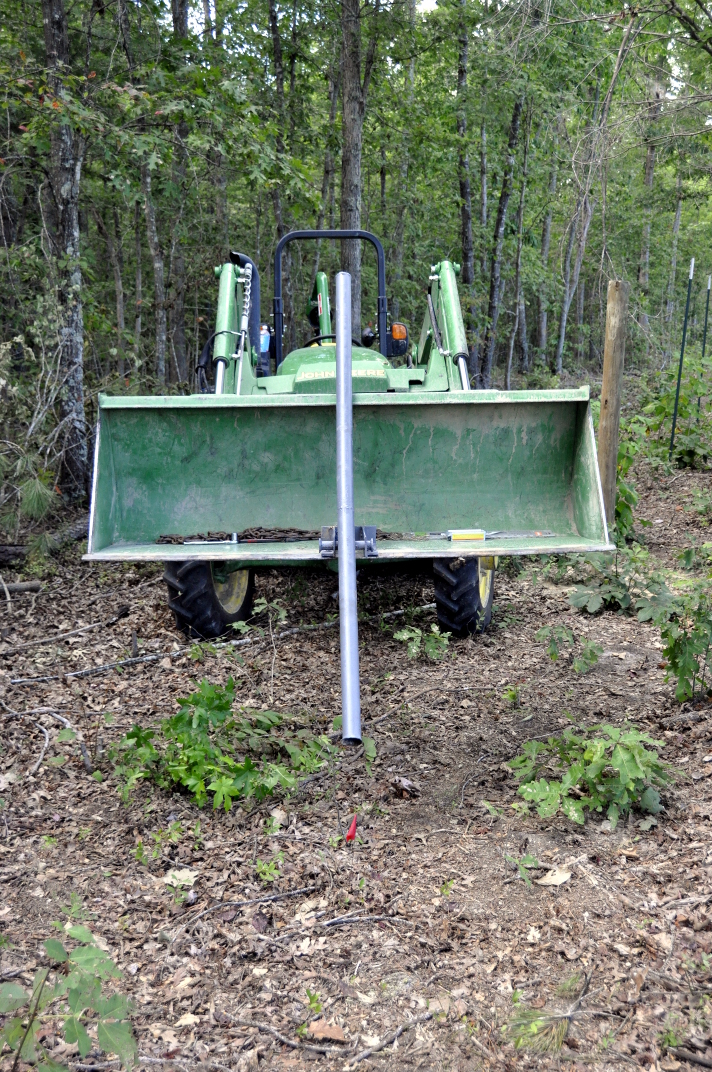 Frontend loader mounted tpost installer Buffalo Dan's Bison