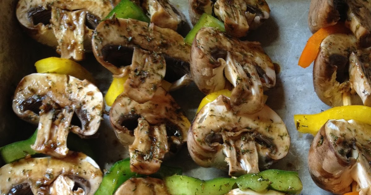 Feeding Ger Sasser Marinated Mushroom Skewers