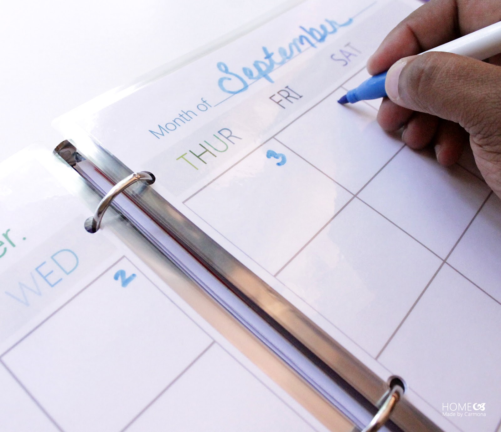 Dry Erase Calendar Home Made by Carmona