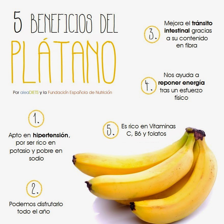 Beneficios del plátano La dieta ALEA Tu Nutricionista online y en