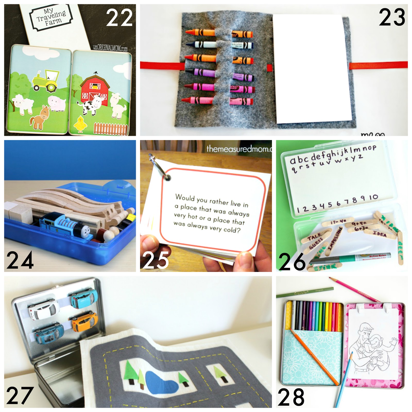 30+ DIY Portable Travel Kits for Entertaining Kids on the go!