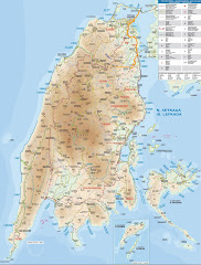 Lefkada island map