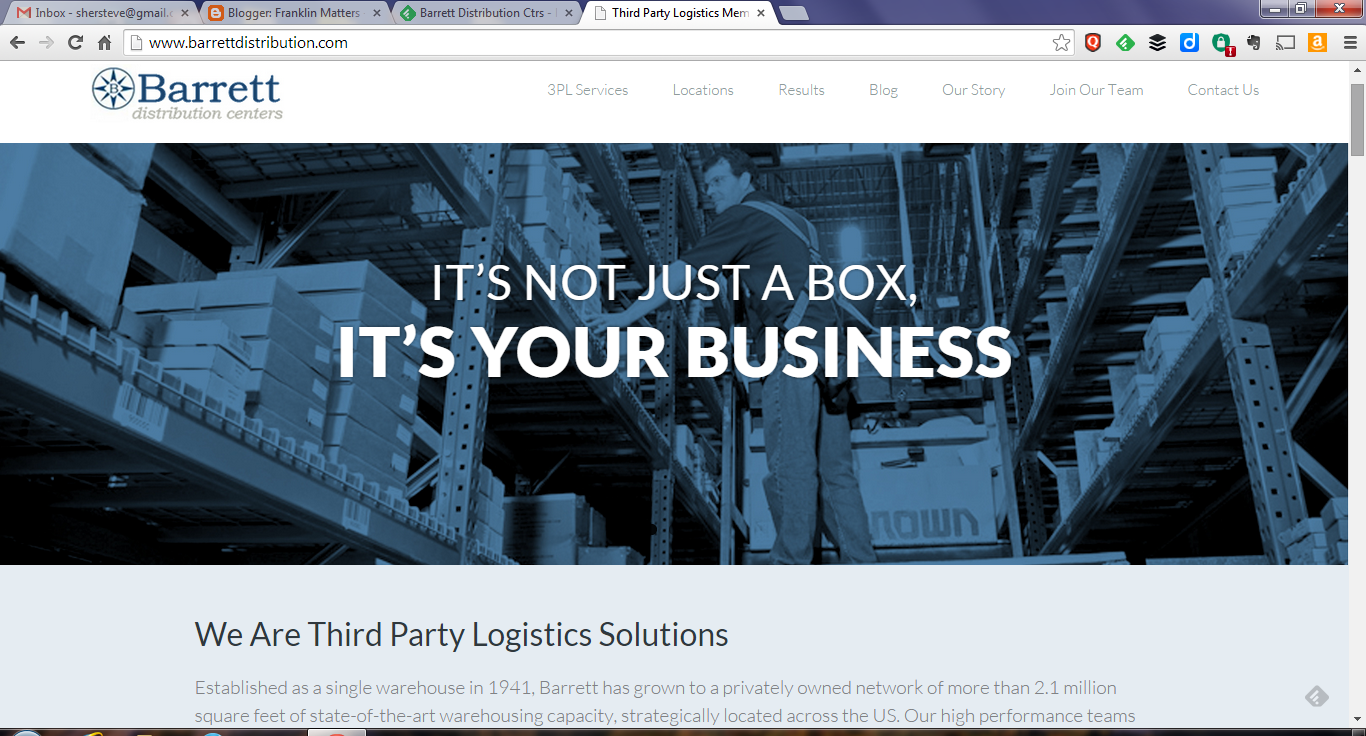 Franklin Matters Barrett Distribution Centers has been honored again