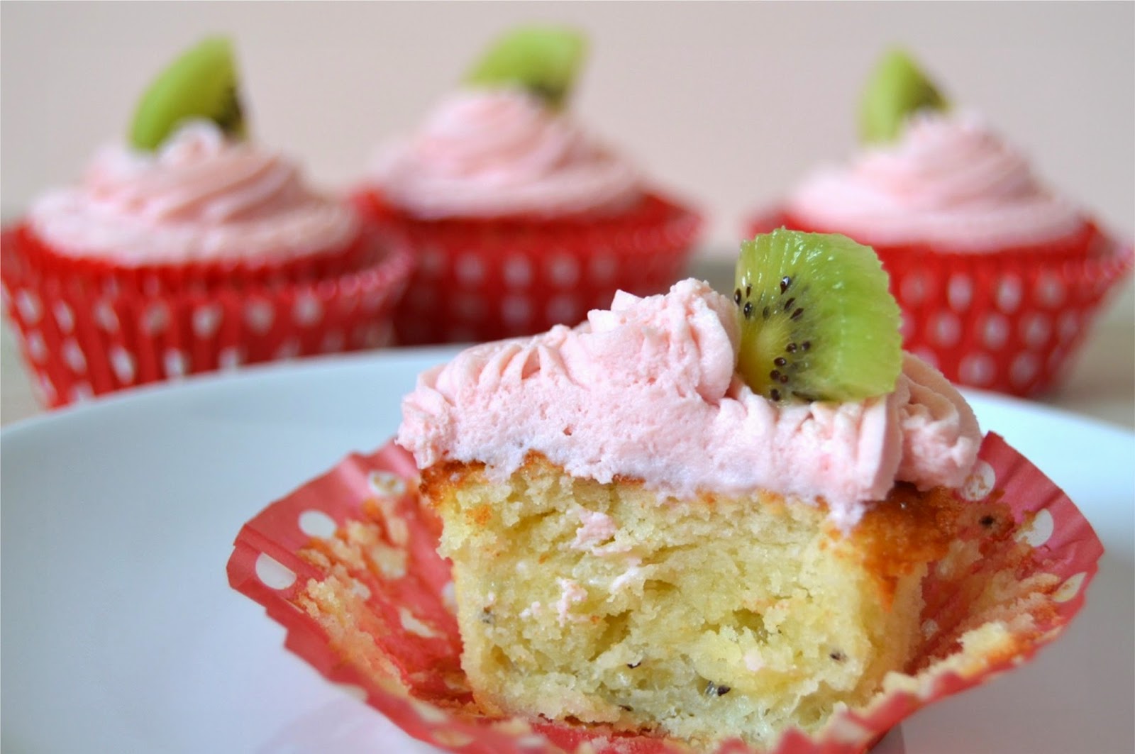 Cakeyboi Kiwi Cupcakes with EASY 'Strawberry' Frosting