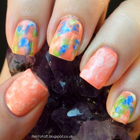 Watercolor Skittlette nail art