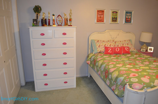 tall white chest of drawers spray paint hot pink drawer pulls