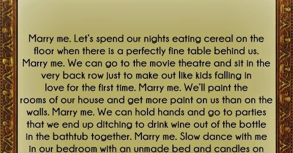 Marry me Quote and Sayings