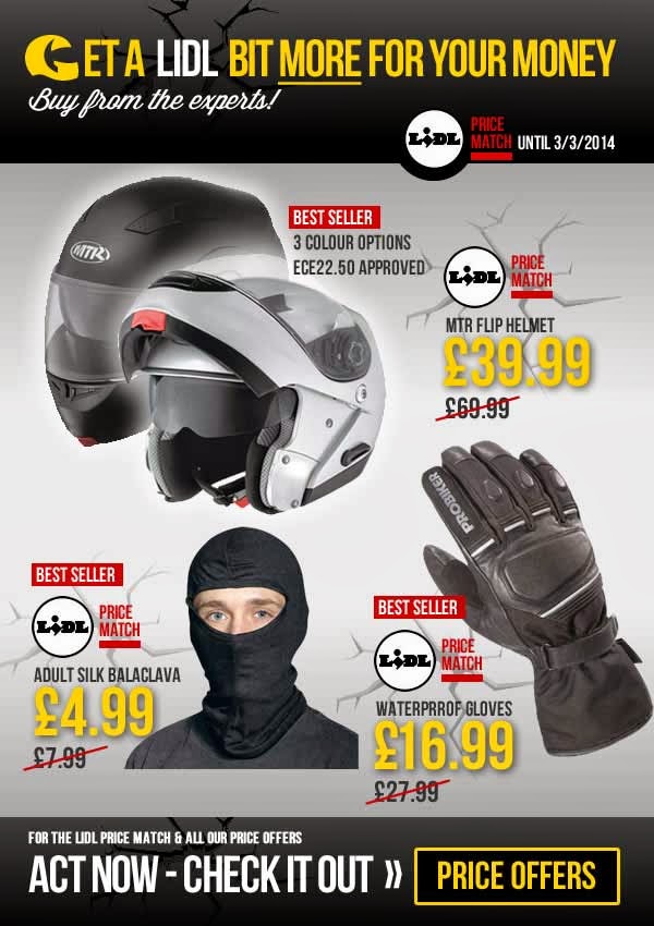 MCN: Online retailer www.getgeared.co.uk has posted a price match promise to counter Lidl