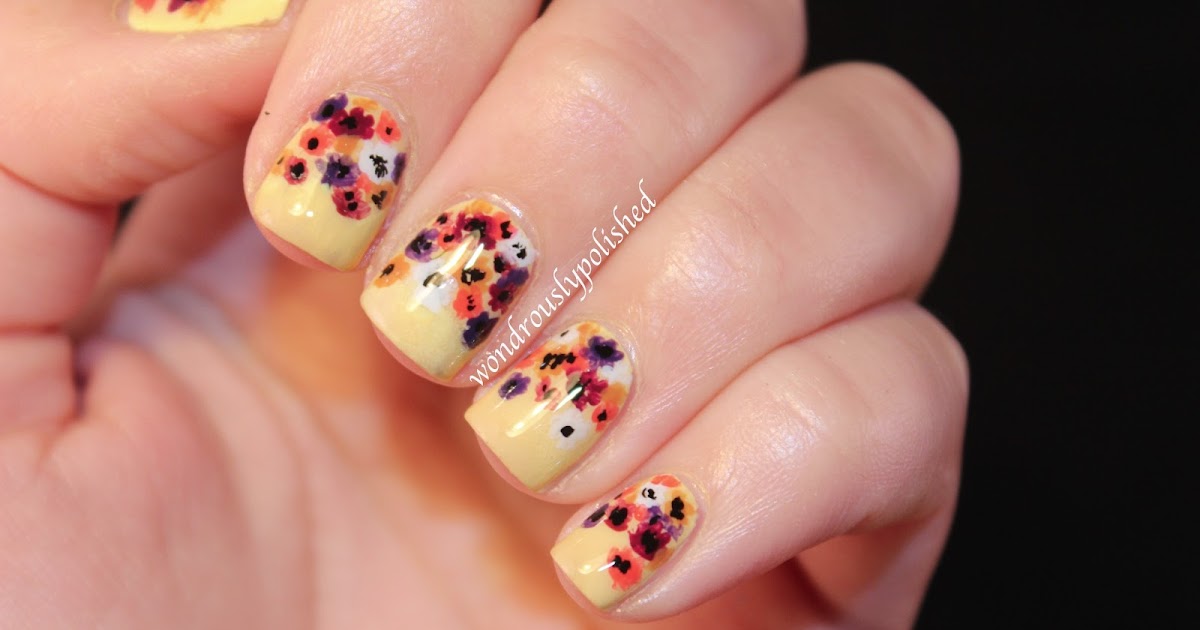 10. Bold Flower Nail Art for Fall - wide 7