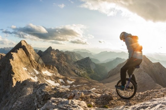 Extreme Mountain Unicycling