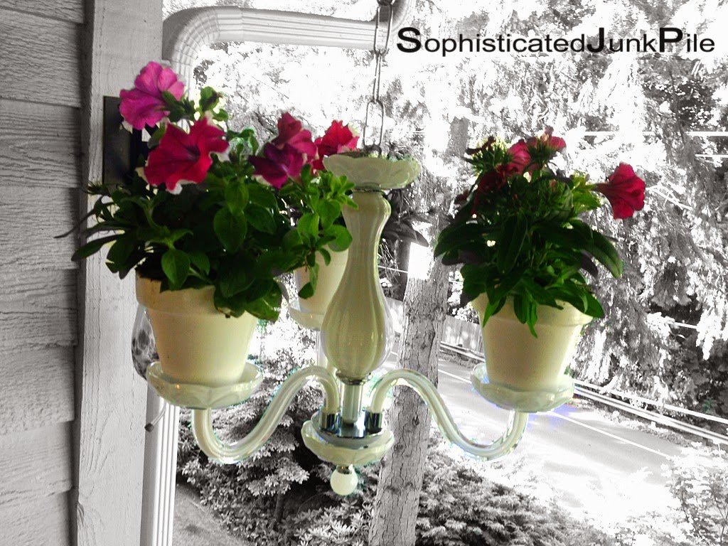 Sophisticated Junk Pile Chandelier Planter A Diy Tutorial Chandelier Planter A Diy Tutorial