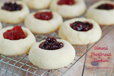 Almond Shortbread Cookies by The Sweet Chick