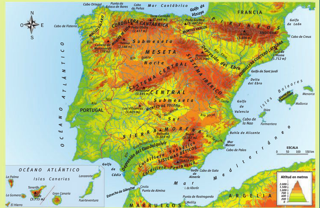 Blog de Sexto: RELIEVE DE ESPAÑA