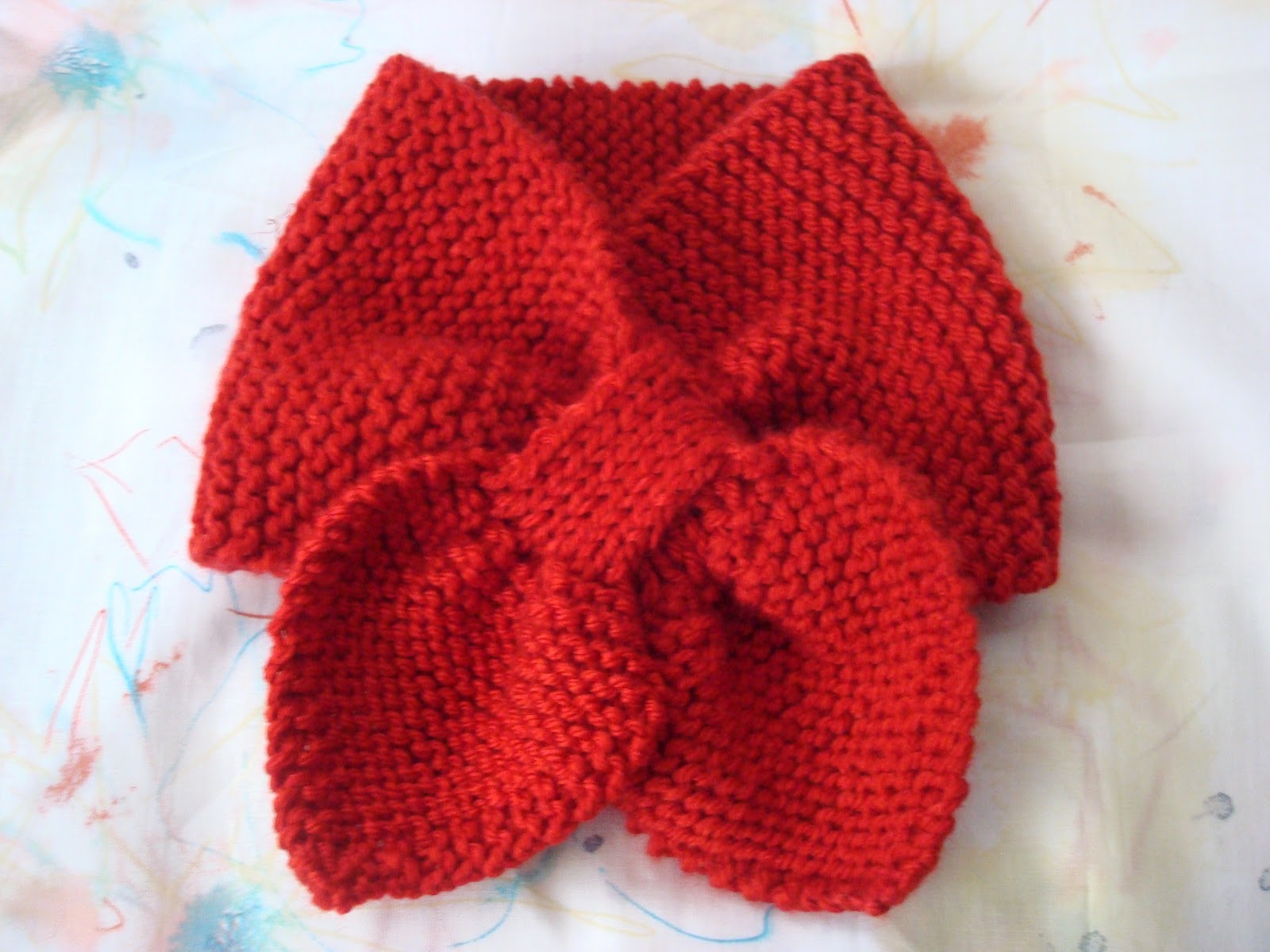 petit purls: baby bow-tie scarf