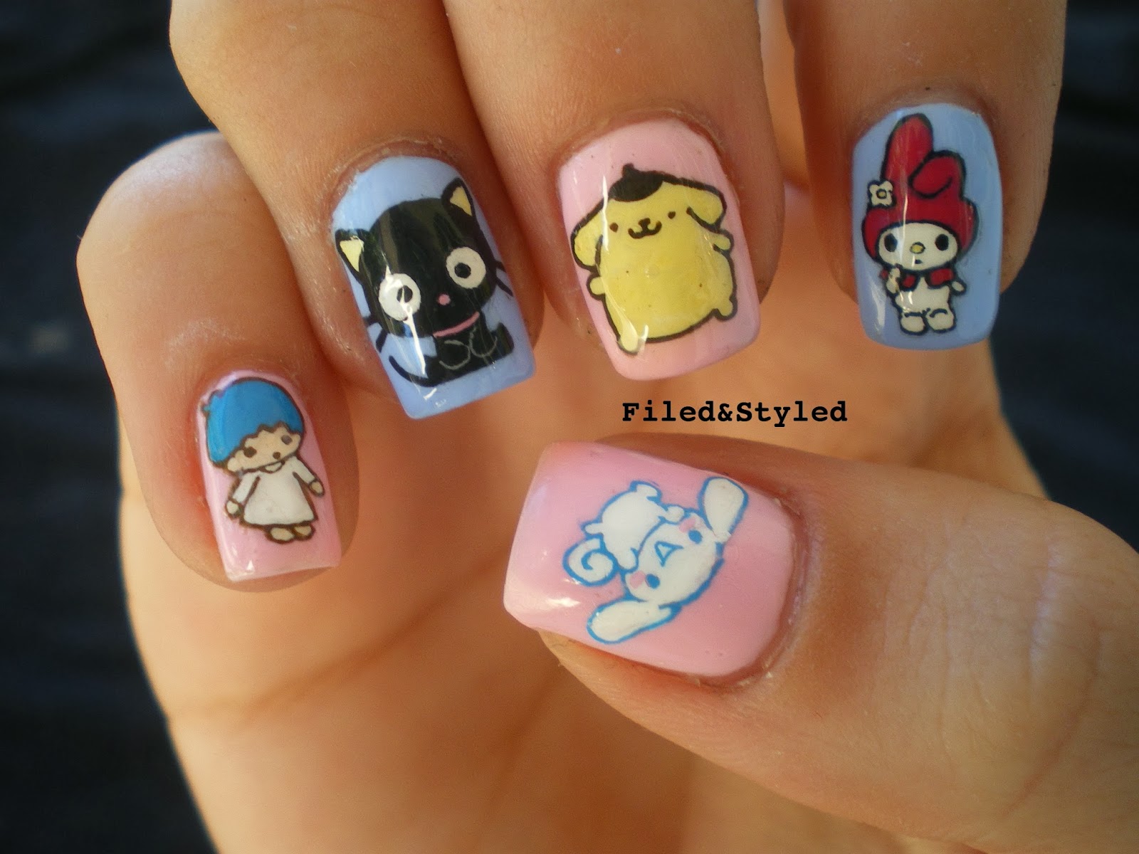 Hello Kitty Nail Art Ideas on Tumblr - wide 5