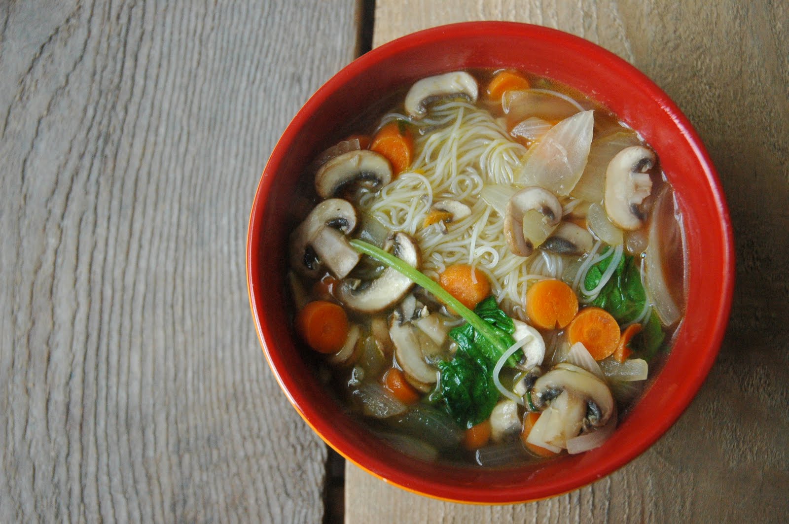 The Everyday Vegetarian Quick and easy vegetable rice noodle soup