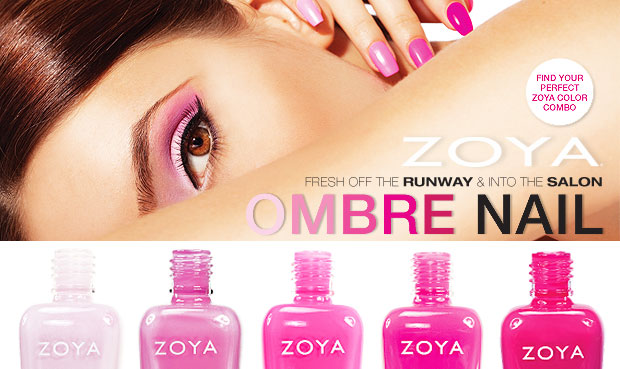 Ombre Nails are haute! Toni Maticevski debuted the elegant Zoya Pink Ombre