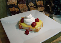 Angel Food Cake with Lemon Curd and Raspberries