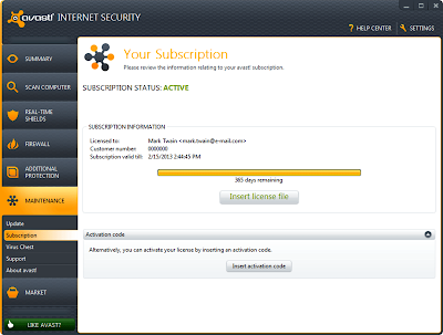 License Key Avast! Internet Security 7.0.1474 Full