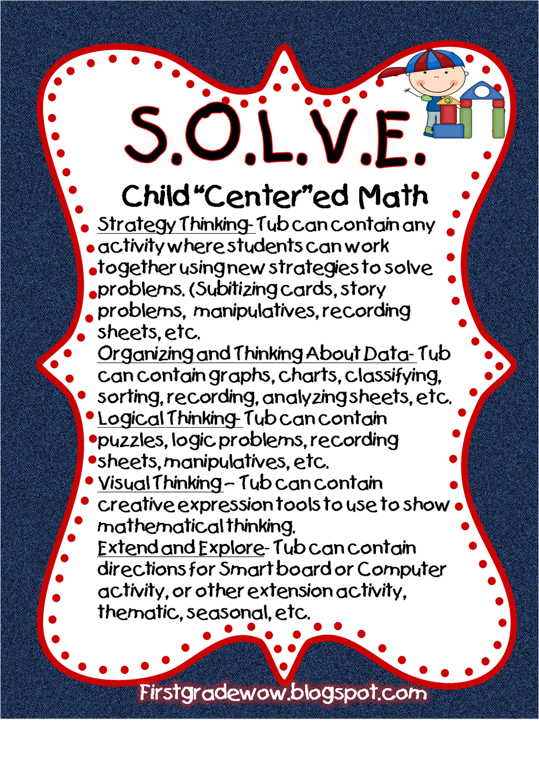 First Grade Wow Math S.O.L.V.E. tubs
