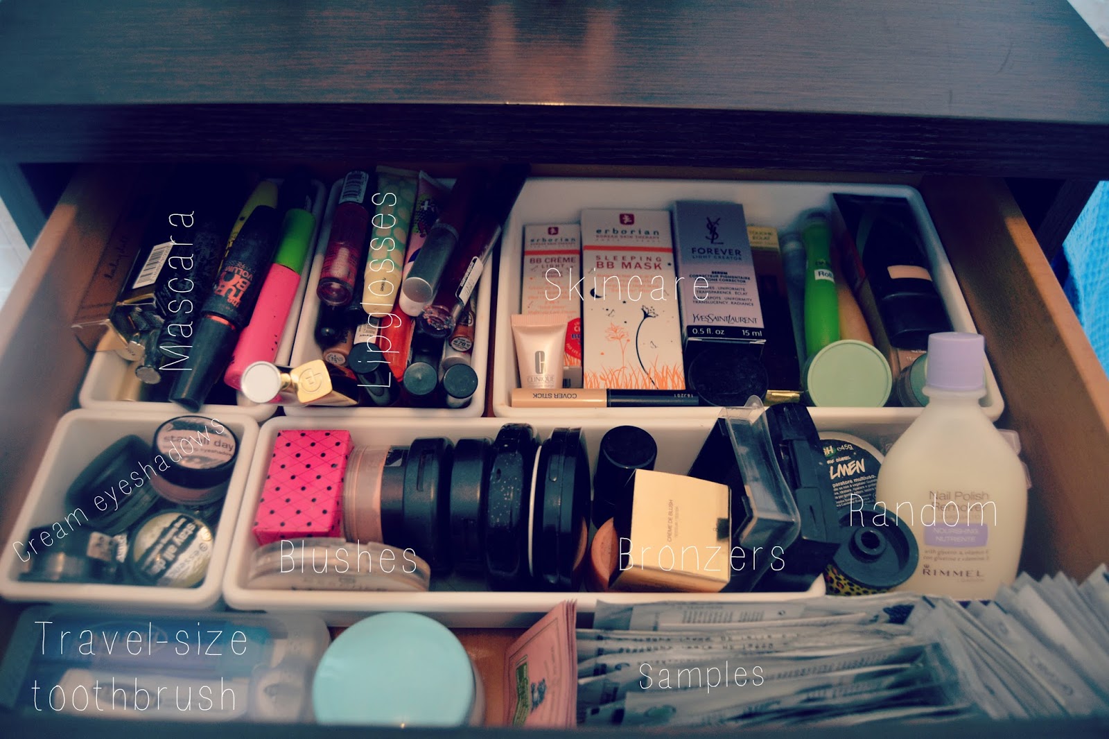 ellyinmakeupland How to organize your makeup.