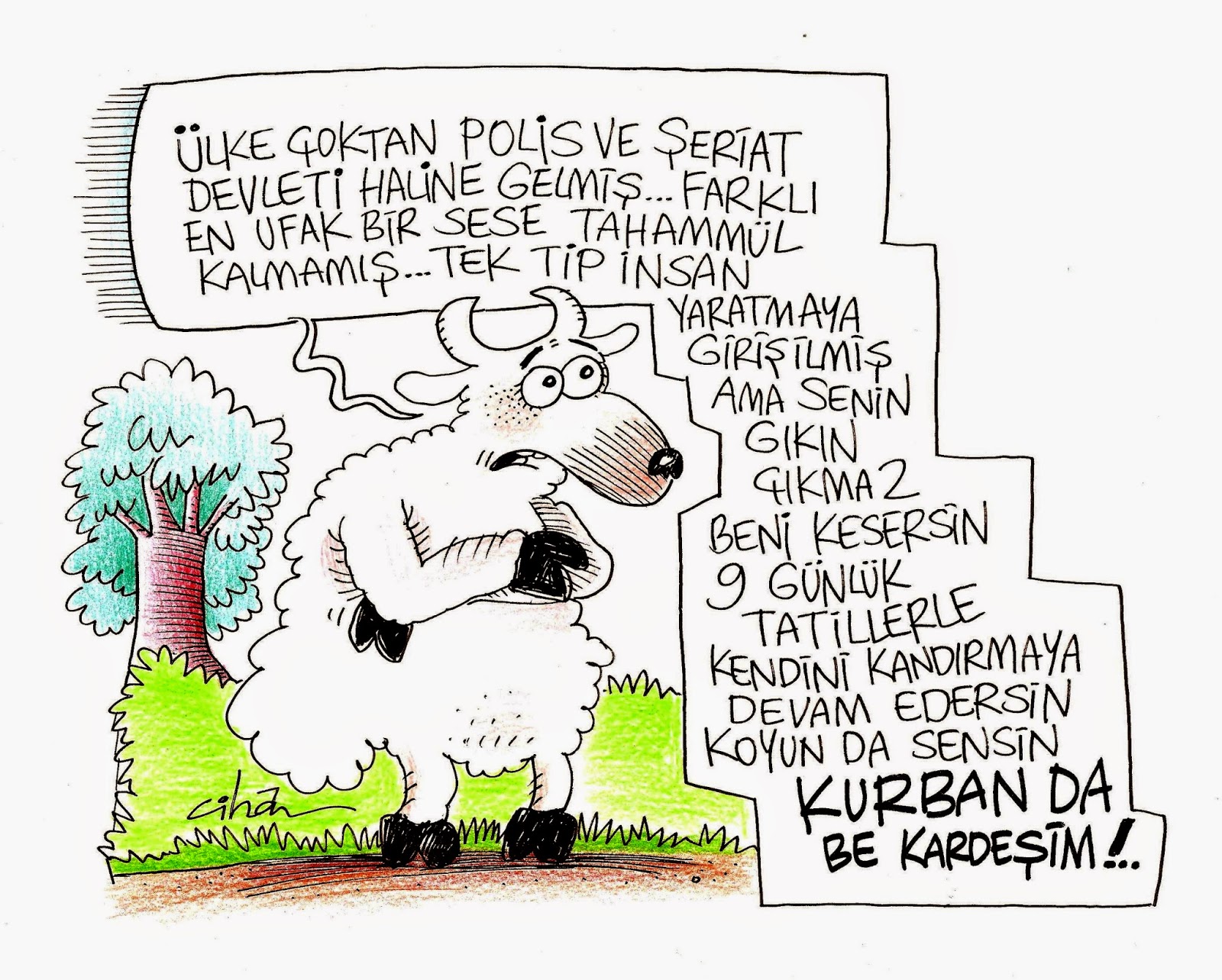 Kurban bayramı karikatürleri Kurban bayramı karikatürleri